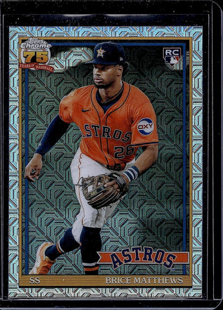 2026 Topps Brice Matthews #91C-70 1991 Topps 35th Anniversary Chrome Astros RC