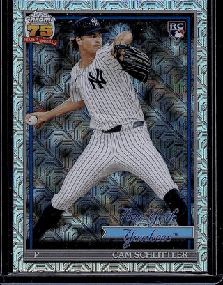 2026 Topps Cam Schlittler #91C-94 1991 Topps 35th Anniversary Chrome Yankees RC