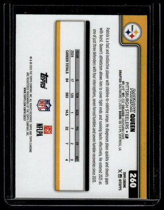 2025 Topps Chrome Patrick Queen #260 Pittsburgh Steelers