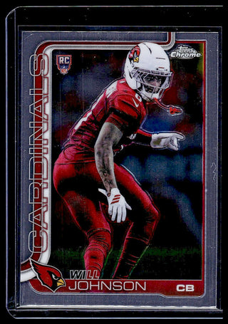 2025 Topps Chrome Will Johnson #349 RC Arizona Cardinals