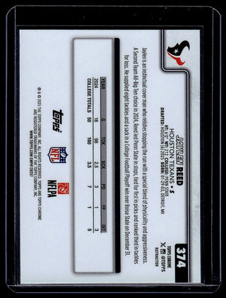 2025 Topps Chrome Jaylen Reed #374 RC Houston Texans