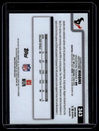 2025 Topps Chrome Jayden Higgins #343 RC Houston Texans