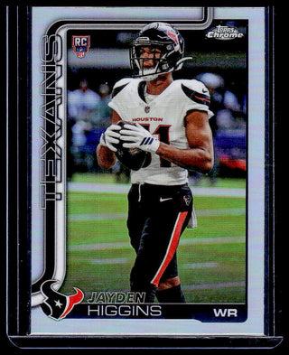 2025 Topps Chrome Jayden Higgins #343 RC Houston Texans