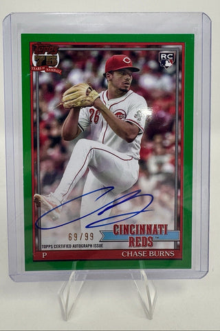 Chase Burns Topps 2026 Series 1 Auto Cincinnati Reds