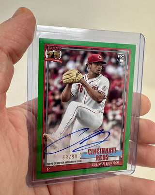 2026 Topps Series 1 Chase Burns 91A-CBU On Card Auto 69/99