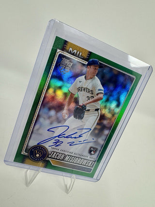 2026 Topps Series 1 Jacob Misiorowski RC Real One Auto Green 70/99 Brewers RC